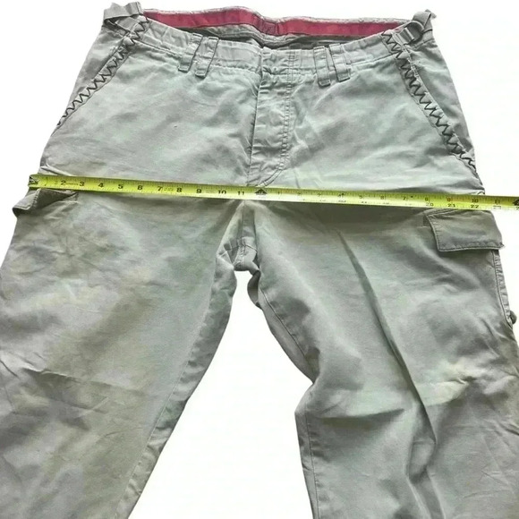 Hugo Boss Cargo Pants Men's L Ivory Straight Leg Button Pockets Cotton Bottoms. - Picture 12 of 12